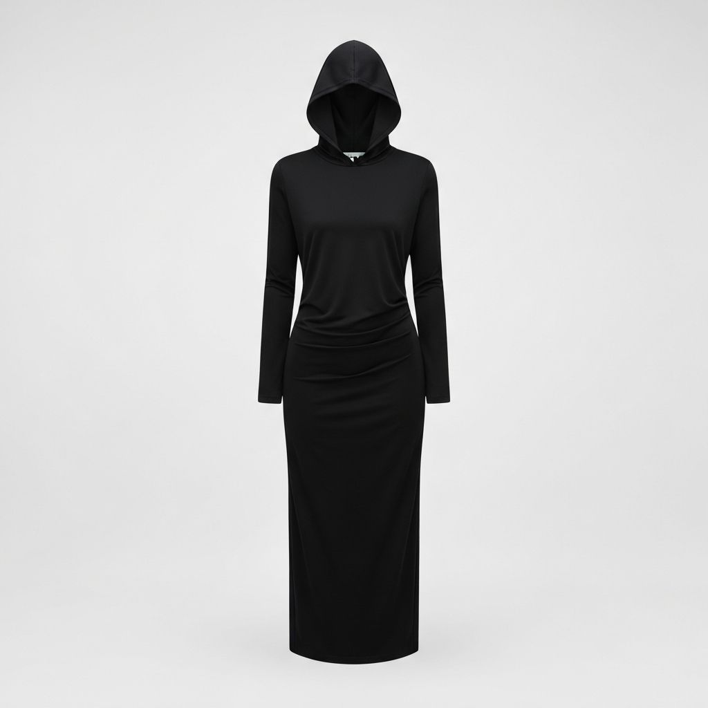 Black Hooded Dress